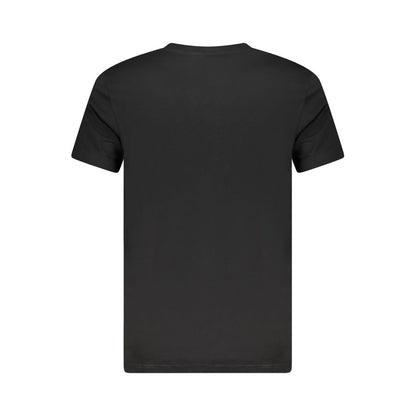 Cavalli Class Schwarzes Herren-T-Shirt aus Baumwolle