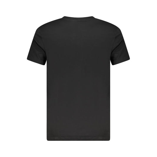 Cavalli Class Schwarzes Herren-T-Shirt aus Baumwolle