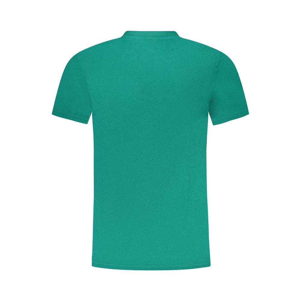Cavalli Class Grünes Herren-T-Shirt aus Baumwolle