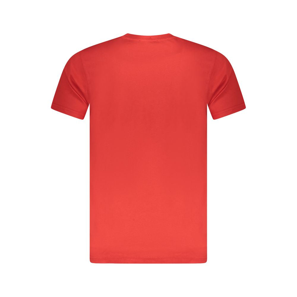 Cavalli Class Rotes Herren-T-Shirt aus Baumwolle