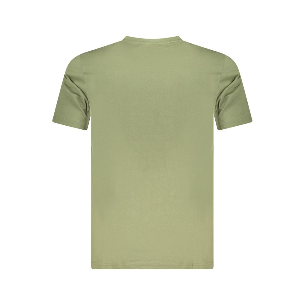 Cavalli Class Grünes Herren-T-Shirt aus Baumwolle