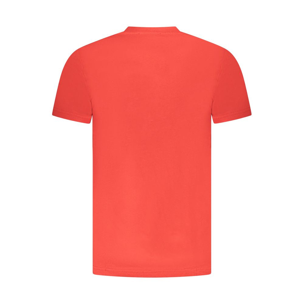 Cavalli Class Rotes Herren-T-Shirt aus Baumwolle