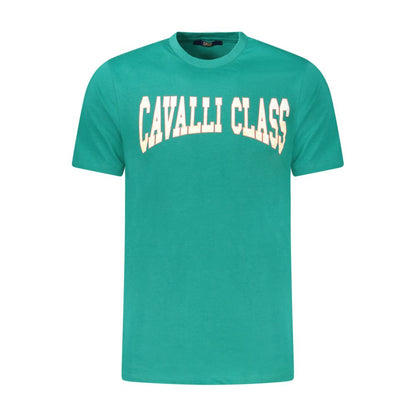 Grünes Baumwoll-T-Shirt der Cavalli-Klasse