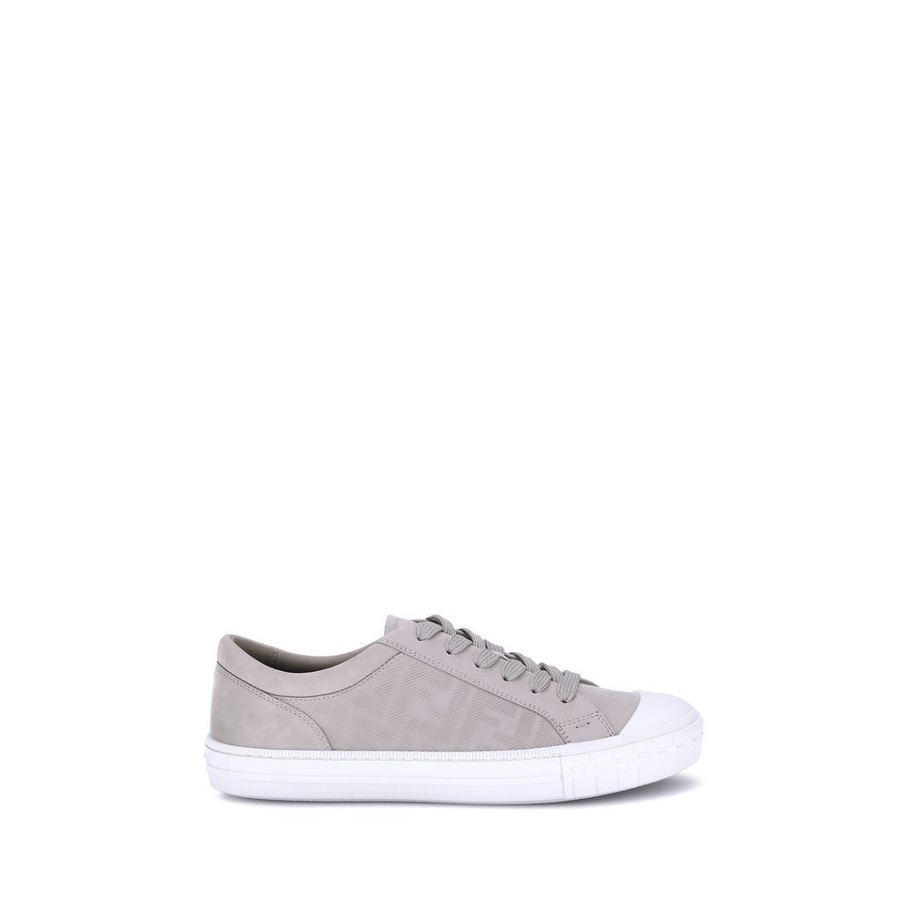 Fendi Beige Gummisneaker mit niedrigem Schaft