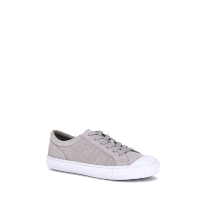 Fendi Beige Gummisneaker mit niedrigem Schaft