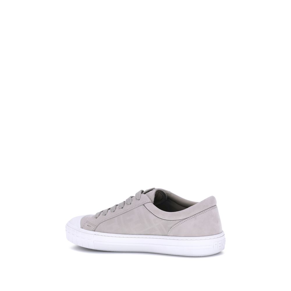 Fendi Beige Gummisneaker mit niedrigem Schaft