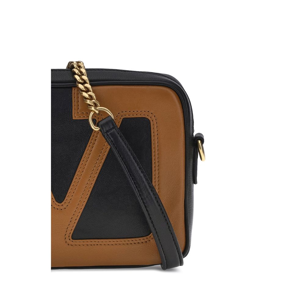 Valentino Garavani Schultertasche aus schwarzem Kalbsleder (Bos Taurus)