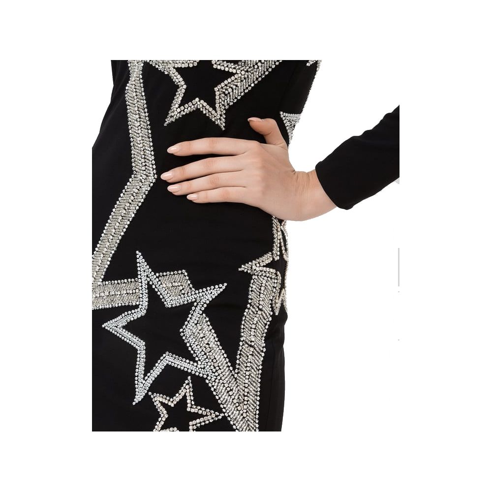 Balmain Schwarzes Viskosekleid