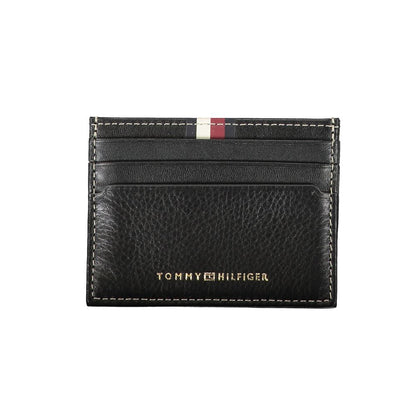 Tommy Hilfiger – Schwarze Lederbrieftasche für Herren
