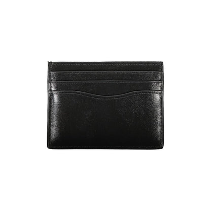 Calvin Klein – Elegantes Kartenetui aus schwarzem Leder