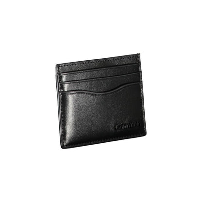 Calvin Klein – Elegantes Kartenetui aus schwarzem Leder