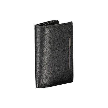 Calvin Klein – Elegante schwarze Lederbrieftasche mit Münzfach