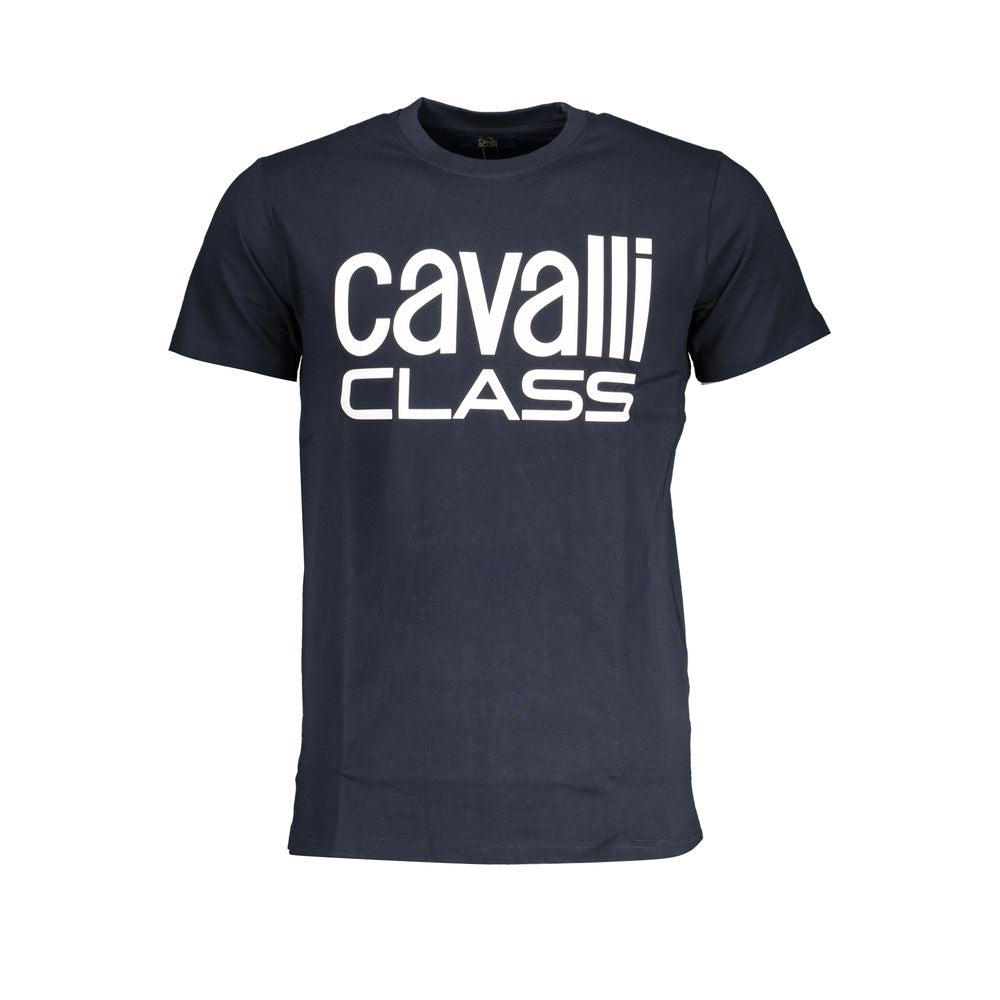 Blaues Baumwoll-T-Shirt der Cavalli Class