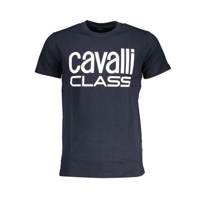 Blaues Baumwoll-T-Shirt der Cavalli Class