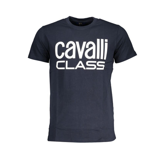 Blaues Baumwoll-T-Shirt der Cavalli Class