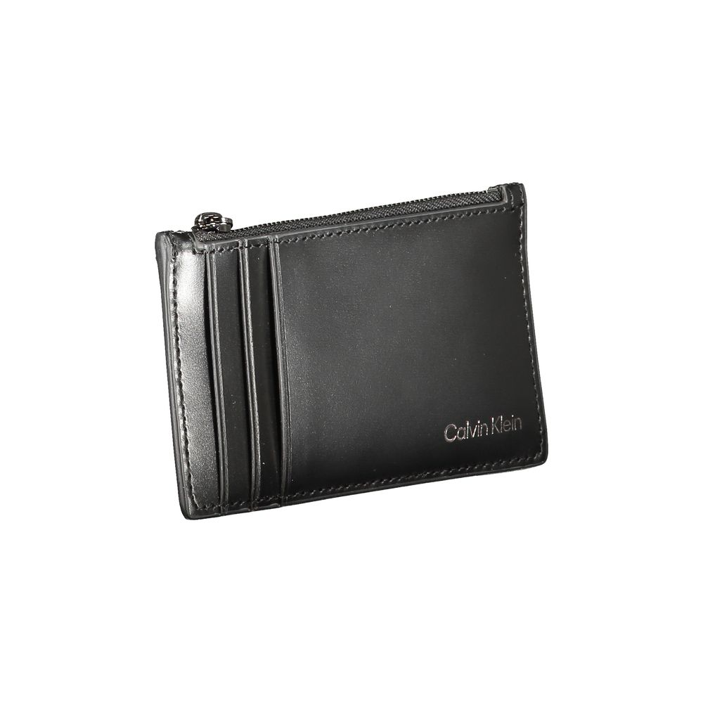 Calvin Klein Schwarze Lederbrieftasche