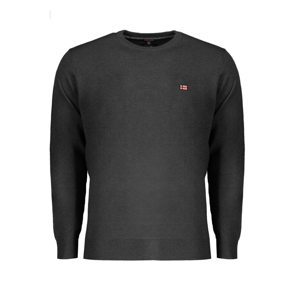 Norwegen 1963 Schwarzer Wollpullover für Herren