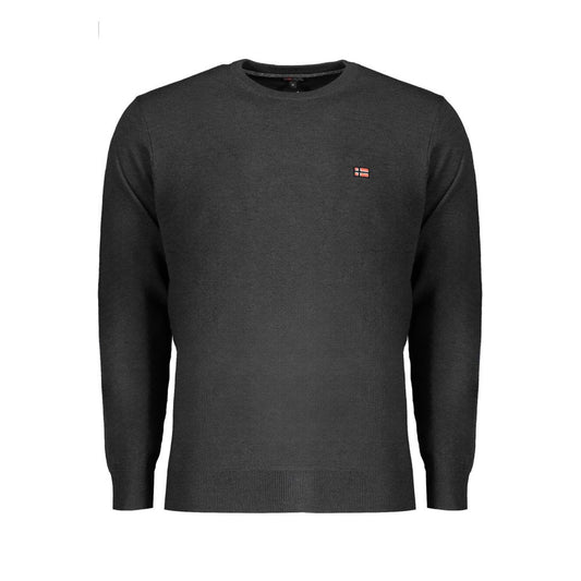 Norwegen 1963 Schwarzer Wollpullover für Herren