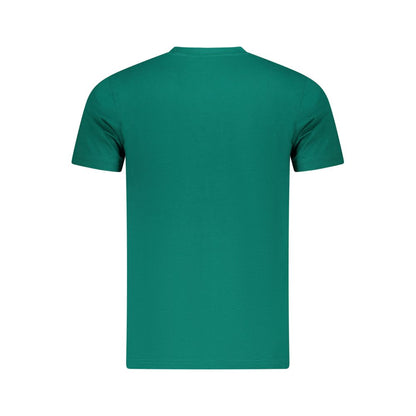 Cavalli Class Grünes Herren-T-Shirt aus Baumwolle