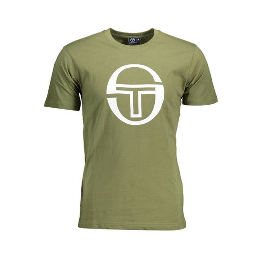 Sergio Tacchini Grünes Baumwoll-T-Shirt für Herren