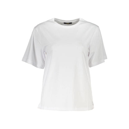 Cavalli Class Weißes Damen-T-Shirt aus Baumwolle