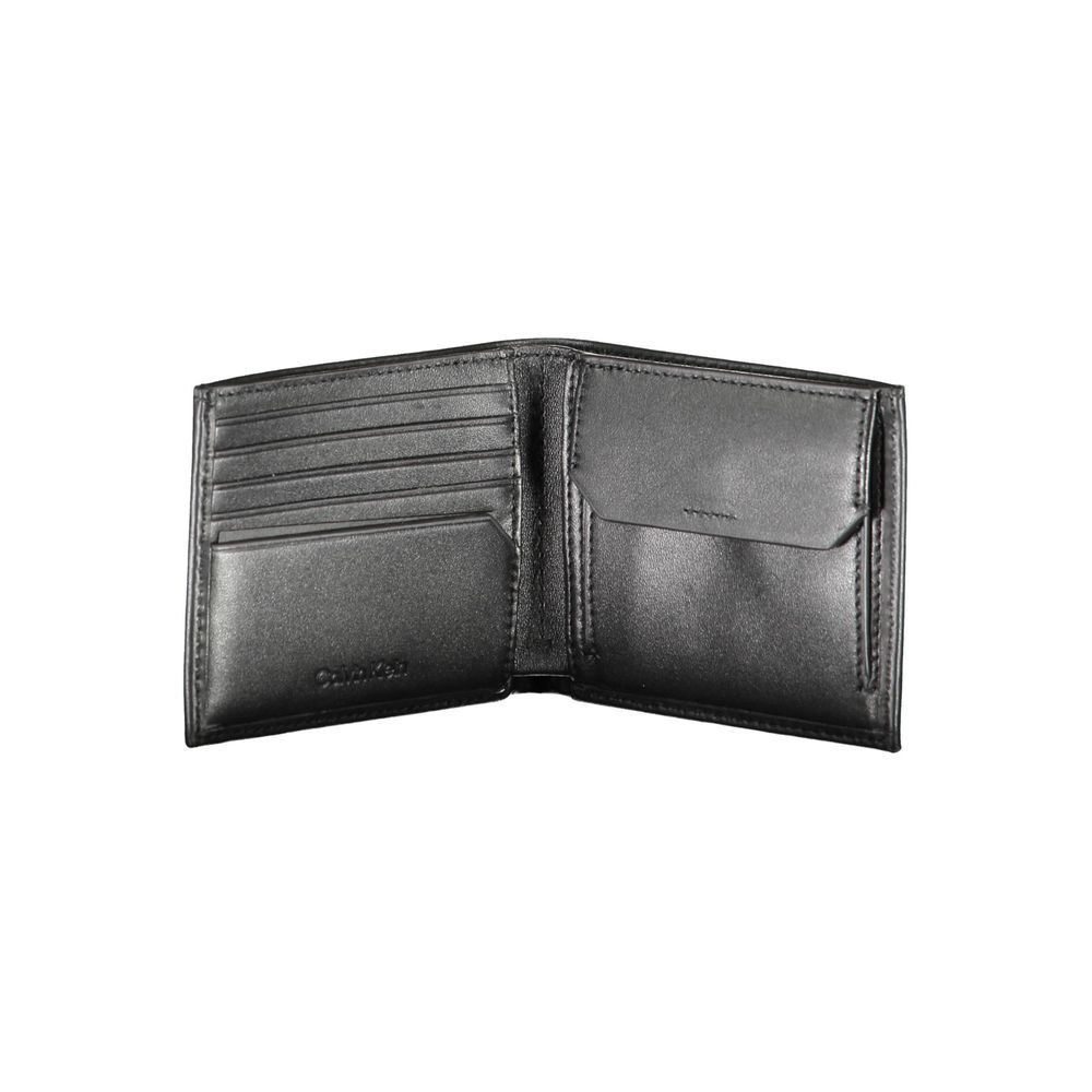 Calvin Klein Herren-Geldbörse aus schwarzem Leder