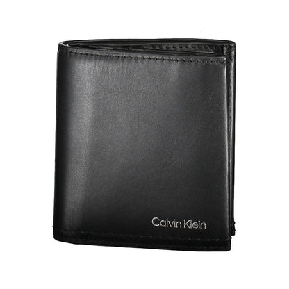 Calvin Klein Herren-Geldbörse aus schwarzem Leder