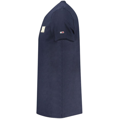 Tommy Hilfiger – Blaues Baumwoll-T-Shirt für Herren