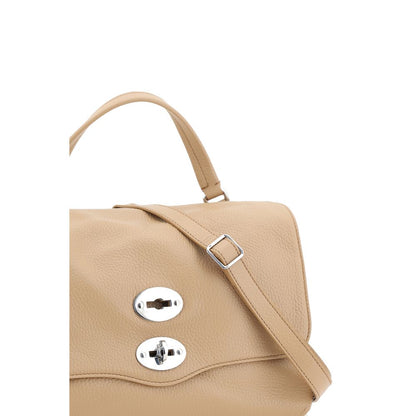 Zanellato Schultertasche aus beigefarbenem Kalbsleder (Bos Taurus)