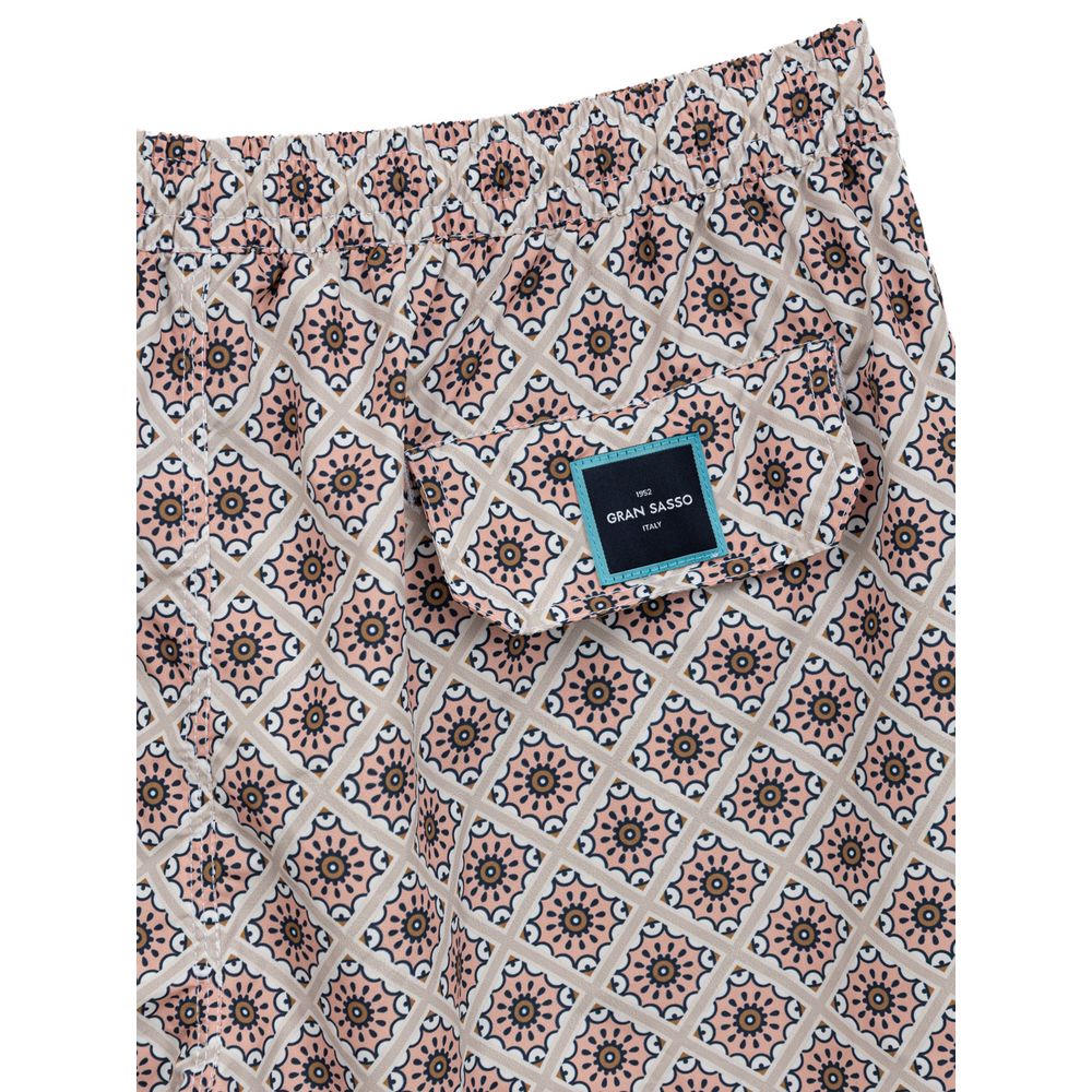 Gran Sasso Pink Polyester Swim Shorts