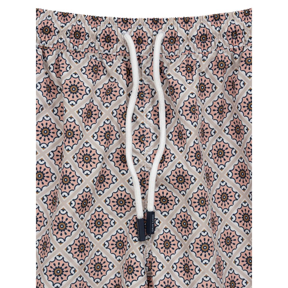 Gran Sasso Pink Polyester Swim Shorts
