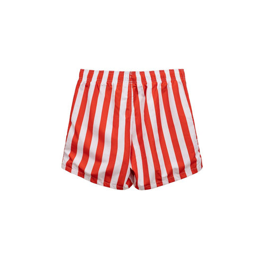 Emporio Armani Rote Badeshorts aus Polyester