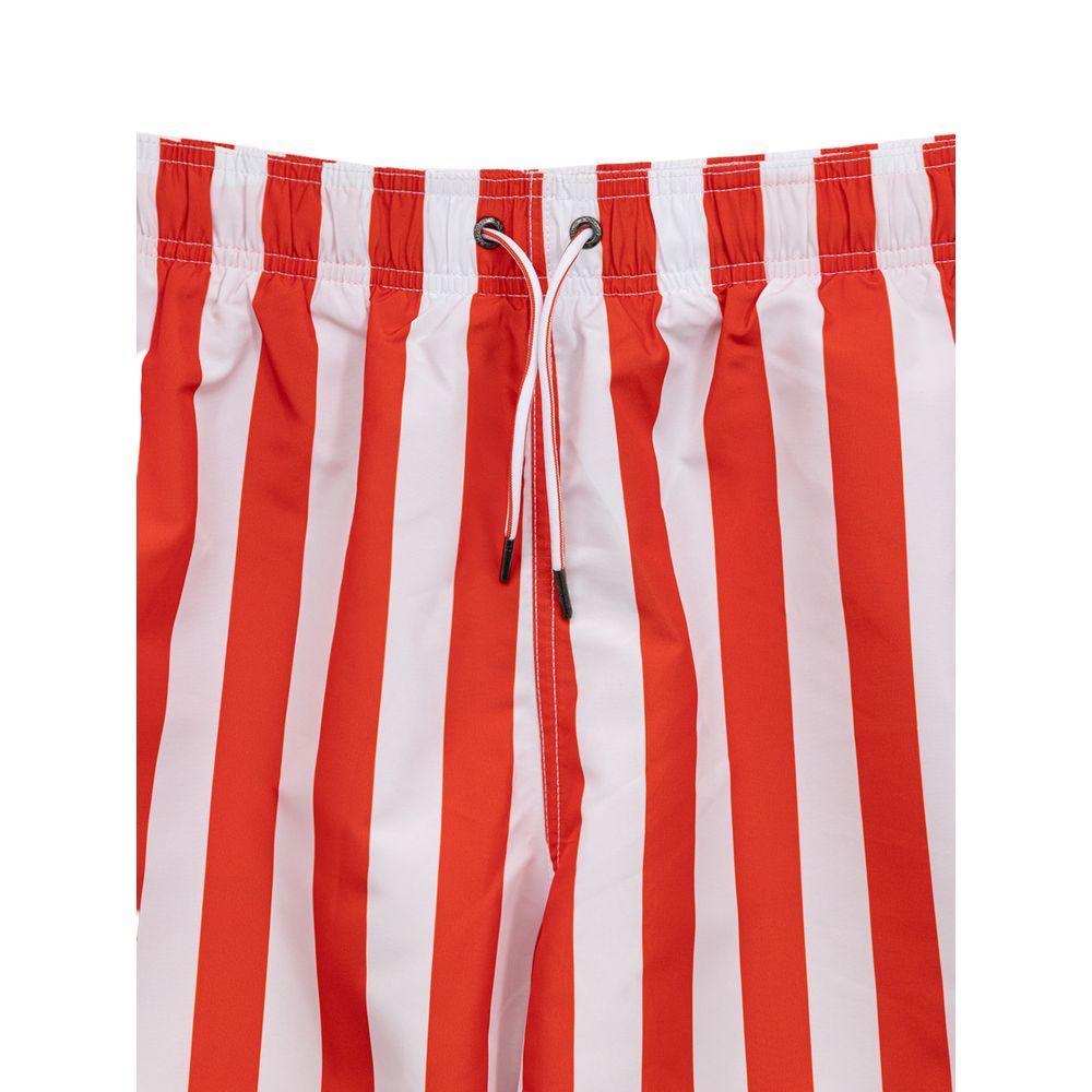 Emporio Armani Rote Badeshorts aus Polyester