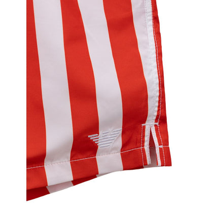 Emporio Armani Rote Badeshorts aus Polyester