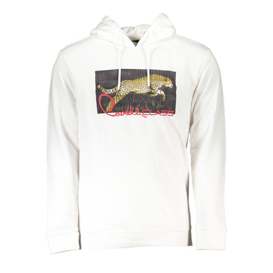 Cavalli Class Weißer Baumwollpullover für Herren