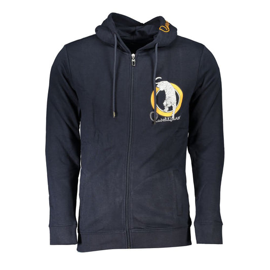 Cavalli Class Herren-Sweatshirt aus blauer Baumwolle