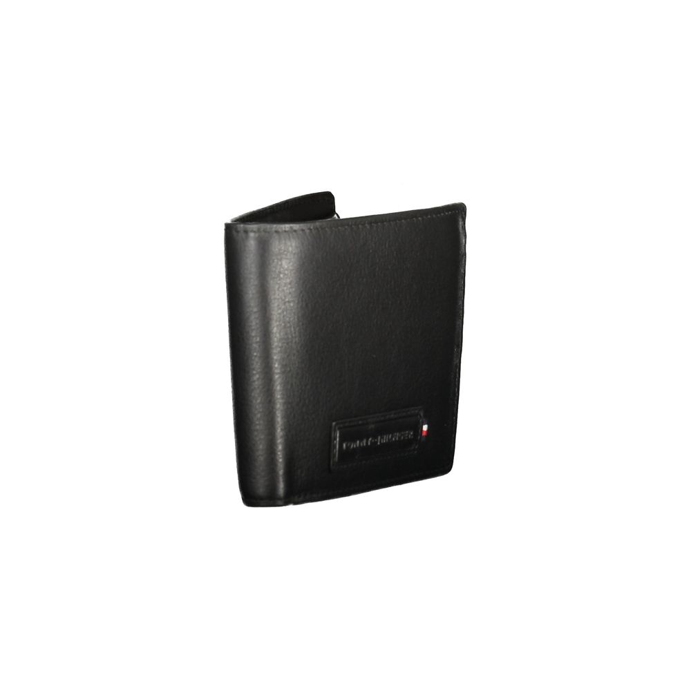 Tommy Hilfiger – Schwarze Lederbrieftasche für Herren