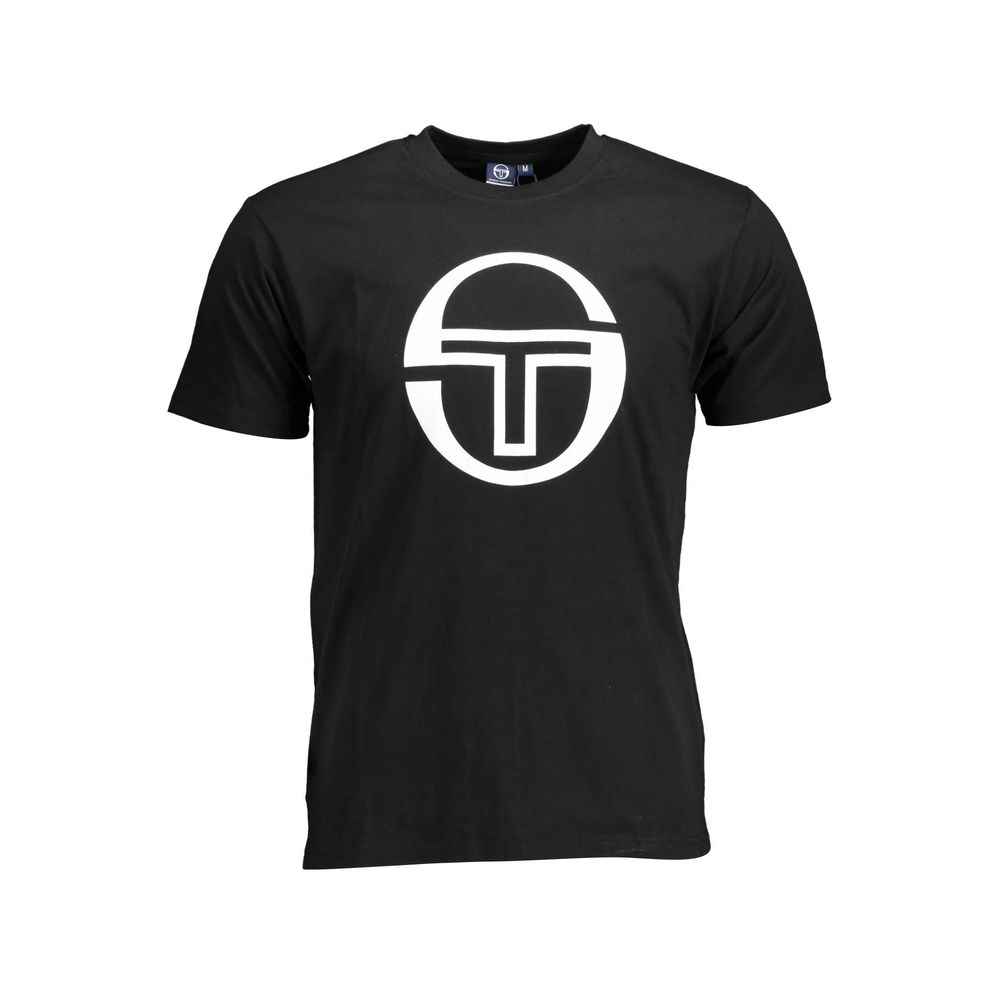 Sergio Tacchini – Schwarzes Baumwoll-T-Shirt für Herren