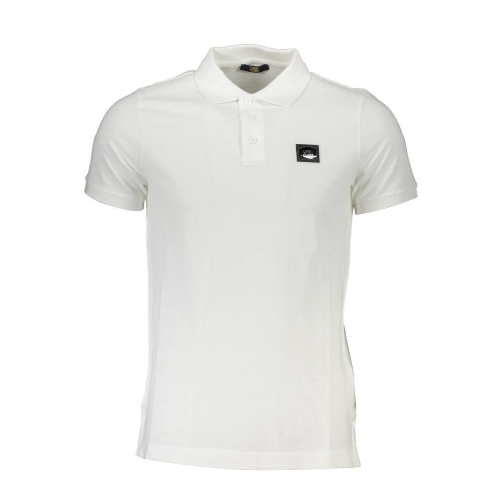 Cavalli Class Poloshirt aus weißer Baumwolle für Herren