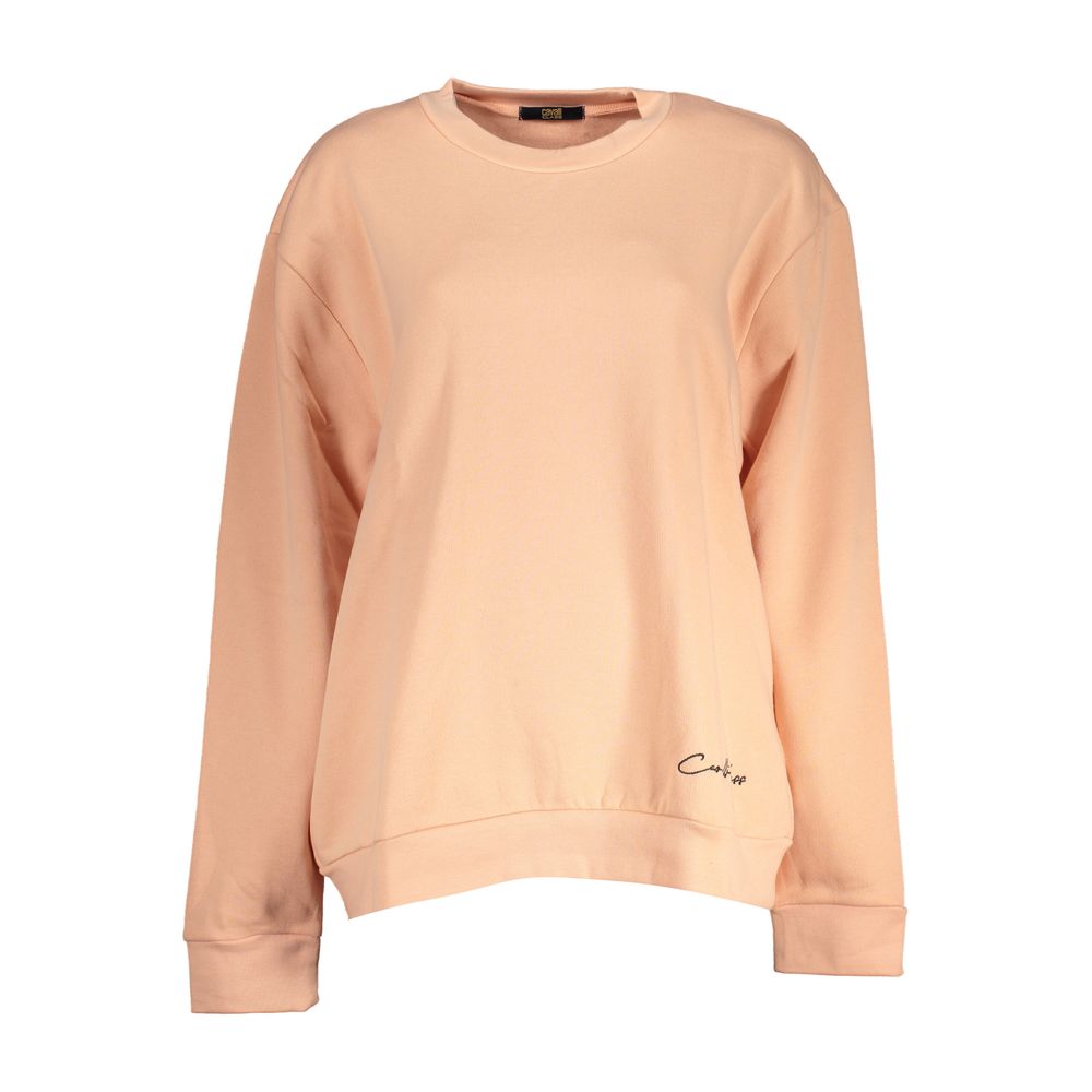 Cavalli Class Rosa Baumwollpullover für Damen