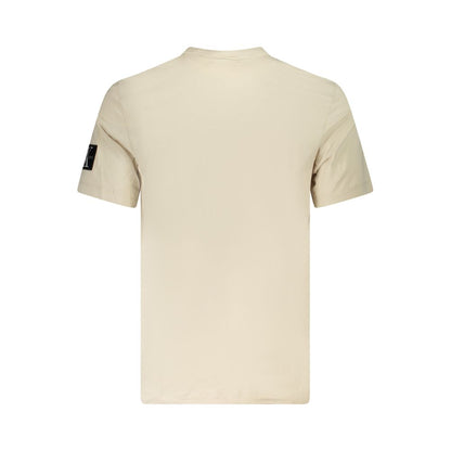 Calvin Klein Beiges Baumwoll-T-Shirt für Herren