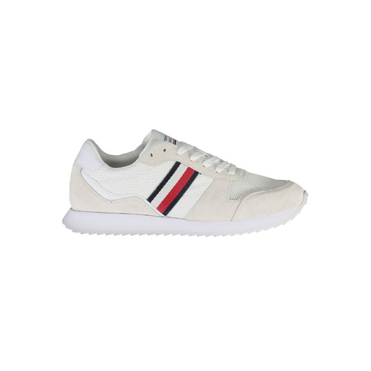 Tommy Hilfiger – Weiße Polyester-Sneaker für Herren