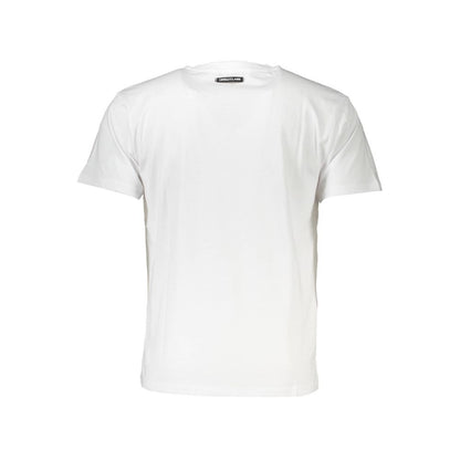 Cavalli Class Weißes Herren-T-Shirt aus Baumwolle