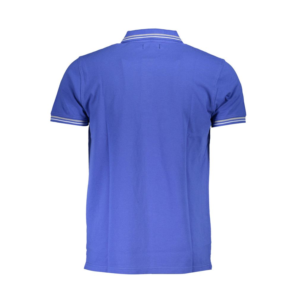 Cavalli Class Herren-Poloshirt aus blauer Baumwolle