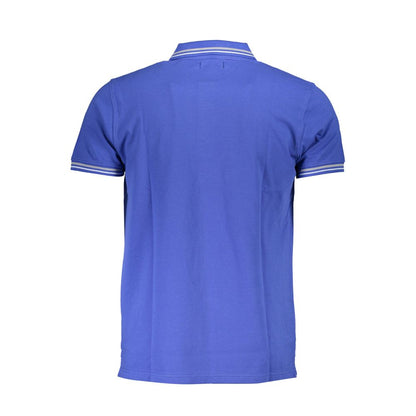 Cavalli Class Herren-Poloshirt aus blauer Baumwolle