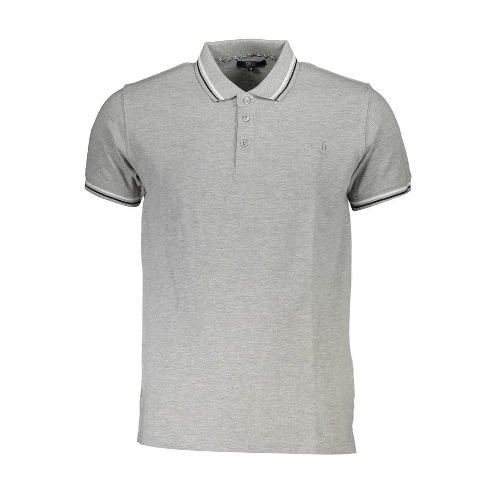 Cavalli Class Herren Poloshirt aus brauner Baumwolle