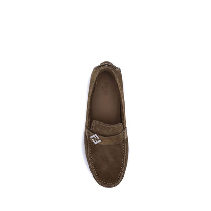 Fendi Braune Slipper aus Gummi zum Reinschlüpfen