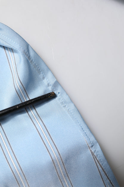 Dolce &amp; Gabbana Blau gestreiftes MARTINI Langarmhemd