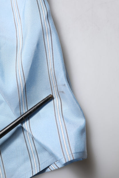 Dolce &amp; Gabbana Blau gestreiftes MARTINI Langarmhemd