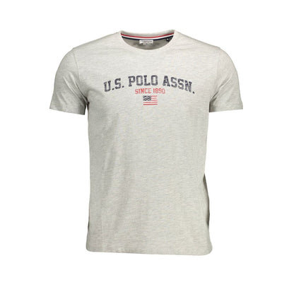 US POLO ASSN. Braunes Herren-T-Shirt aus Baumwolle
